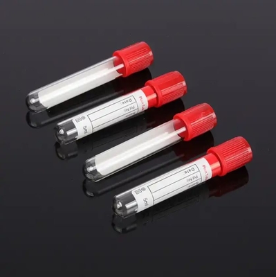 Medical Hospital Serum 1-10ml Glass PET Blood Test Red Vacuum Blood Collection Plain Tube Without Additive