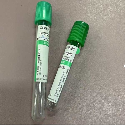 Mẫu huyết tương ống Heparin xanh dùng một lần cho hóa sinh lâm sàng