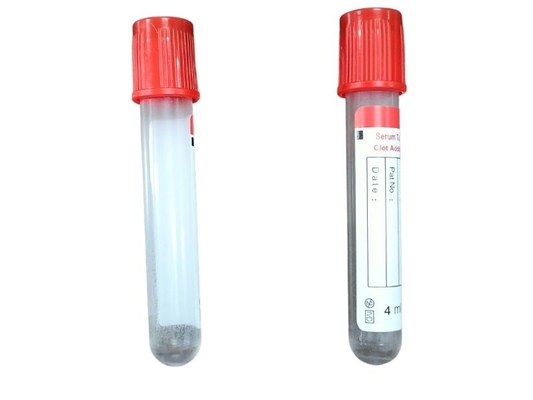 Bộ sưu tập máu chân không Ống màu đỏ trơn Không có chất phụ gia Có sẵn 13 * 75mm