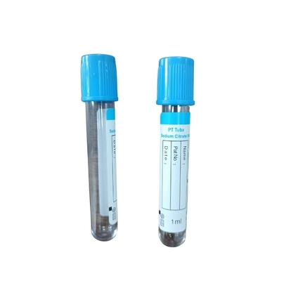 Bộ sưu tập máu chân không Thử nghiệm trong phòng thí nghiệm ống PT Natri Citrate với màu xanh trên cùng