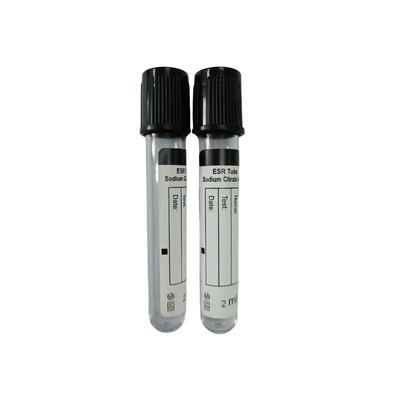 Black Cap ESR Blood Collection Tube Máy hút dùng một lần với 3,8% Natri Citrate