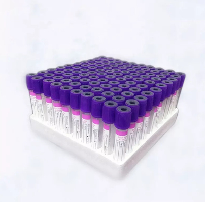 Vật tư y tế Ống thủy tinh EDTA PET Lavender K2 K3 Bộ sưu tập máu chân không dùng một lần