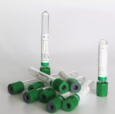 Green Top Kích thước tùy chỉnh Ống thu thập máu chân không để sử dụng trong bệnh viện