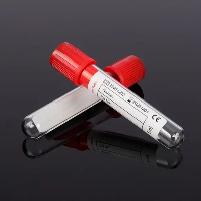 Tiết huyết viện y tế 1-10ml Glass PET Blood Test Đỏ Thuốc hút bụi Thuốc lấy máu ống thông thường không có chất phụ gia