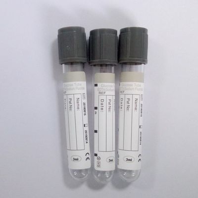 Fluorua natri màu xám (EDTA/heparin natri) 13*75mm2,3, 4ml ống thu máu chân không để xác định giá trị đường huyết