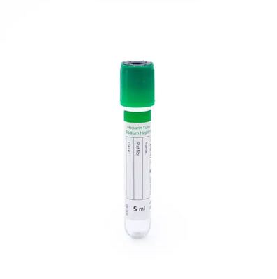 Nắp màu xanh lá cây, lithium heparin / lithium heparin phụ gia ống thu máu chân không dùng một lần